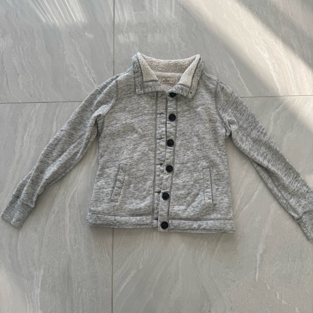 Cozy Gray Hollister teens jacket